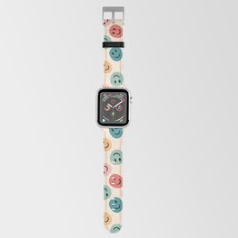 Rainbow Smiley Face Pattern Apple Watch Band