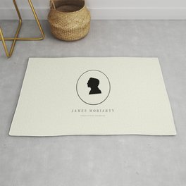James Moriarty Rug | Black and White, People, Movies & TV, Typography 