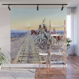 “Trail of the Iron Horse” by Charles M Russell Wall Mural