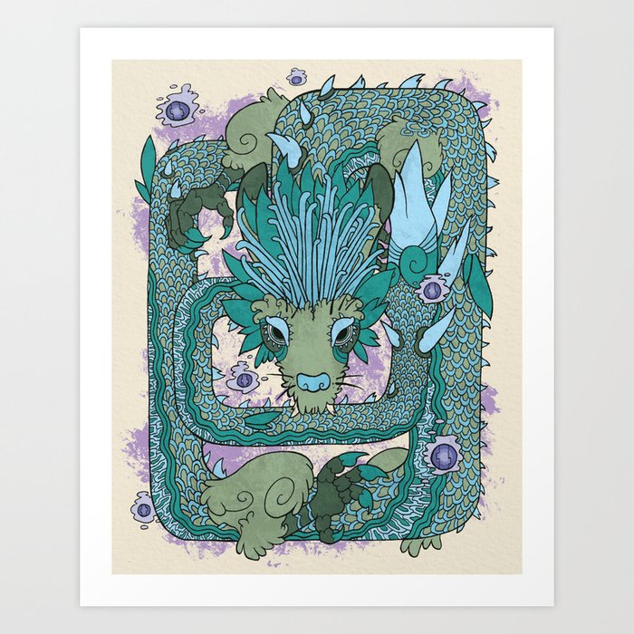 Naydra, Dragon of Wisdom Art Print