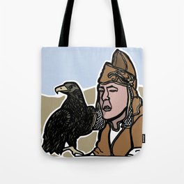 Mongolian Falconer Tote Bag