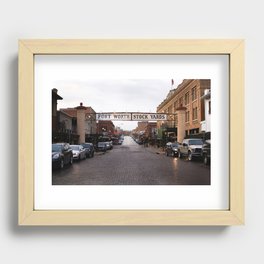 Fort Worth Stockyards - On the Road Recessed Framed Print