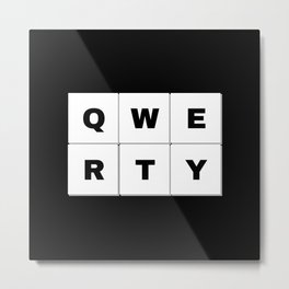 QWERTY Metal Print | Qwertydesign, Blockletter, Elliotalderson, Qwerty, Pc, Ramimalek, Keyboard, Computer, Mrrobot, Typewriter 