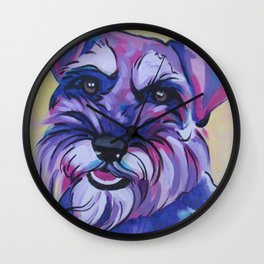 Schnauzer Pop Art Pet Portrait Wall Clock