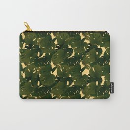 Monstera (Jungle) - Olive x Cream Carry-All Pouch