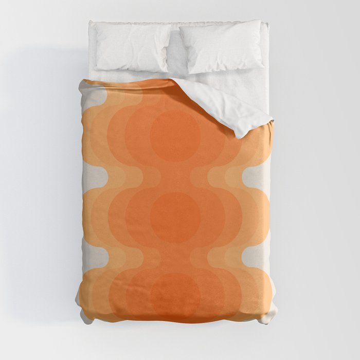 Echoes - Creamsicle Duvet Cover