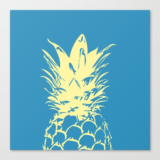 Unique Yellow Pineapple Design Canvas Print