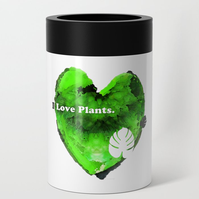 Clean Green Heart Art For Plant Lovers Can Cooler