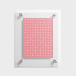 Pink Mid Mod Flower Polka Dots Floating Acrylic Print