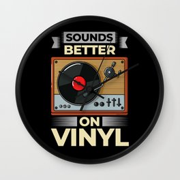 Vinyl Record Player LP Music Album Wall Clock