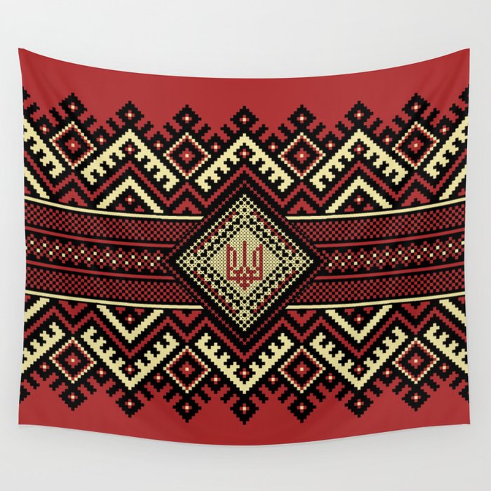 Ukrainian embroidered art for home decoration. Wall Tapestry