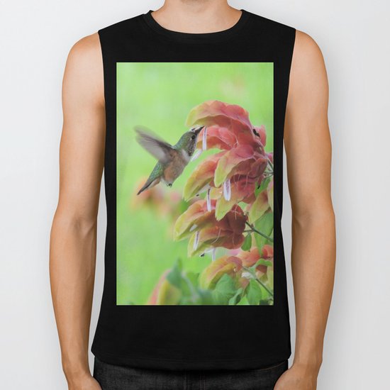Hummingbird in Justicia Biker Tank
