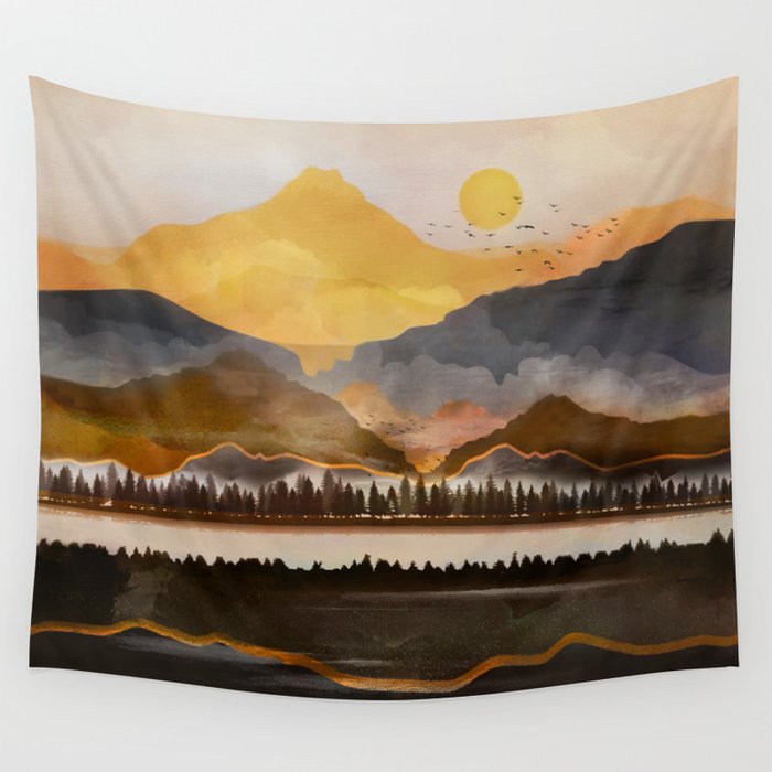 Pure Wilderness at Dusk Wall Tapestry