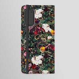 Flowers and Snake Pattern Android Wallet Case