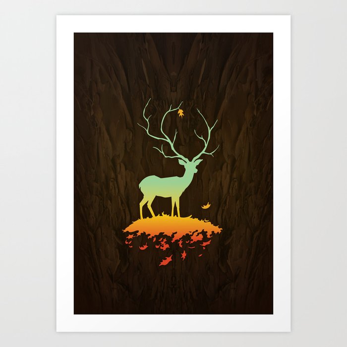 Fawn and Flora Art Print