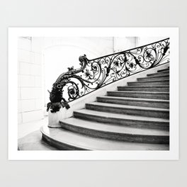 Paris Staircase - Black and White Photography Art Print
