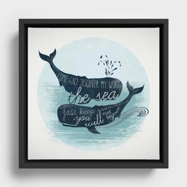 Moby Whale Framed Canvas