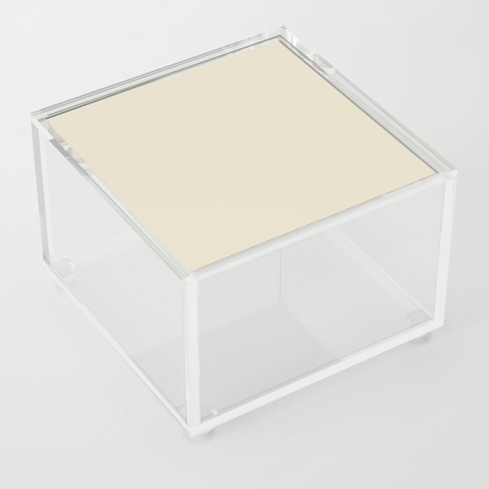 Creamy Off White Ivory Solid Color Pairs PPG Irresistible PPG1094-1 - All One Single Shade Colour Acrylic Box