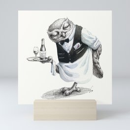 Waiter Owl Mini Art Print