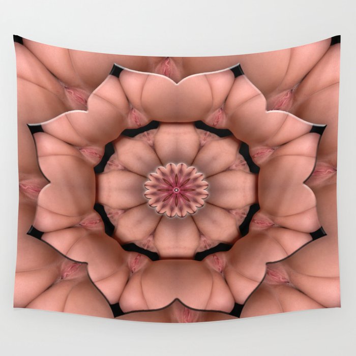 K 3930 Intimate Sexual Mandala Nude Female Enter Naked Body Closeup Vulva Abstracted Sexy Erotic Ar Wall Tapestry