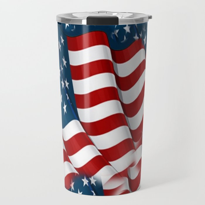 ORIGINAL  AMERICANA FLAG ART "STARS N' BARS" PATTERNS Travel Mug