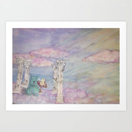 High up in a Rocking Chair Art Print