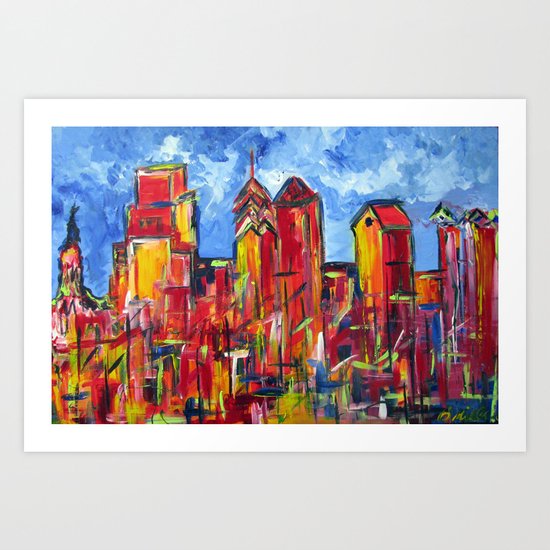 Philly Skyline Art Print