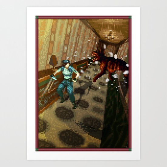 Pixel Art series 10 : Dogs Art Print
