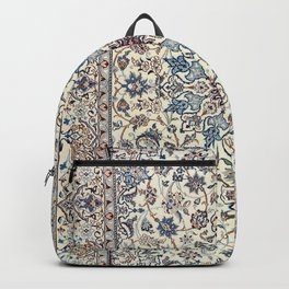 Persia Old Century Authentic Colorful Dusty Blue Gray Grey Vintage Accent Patterns Backpack