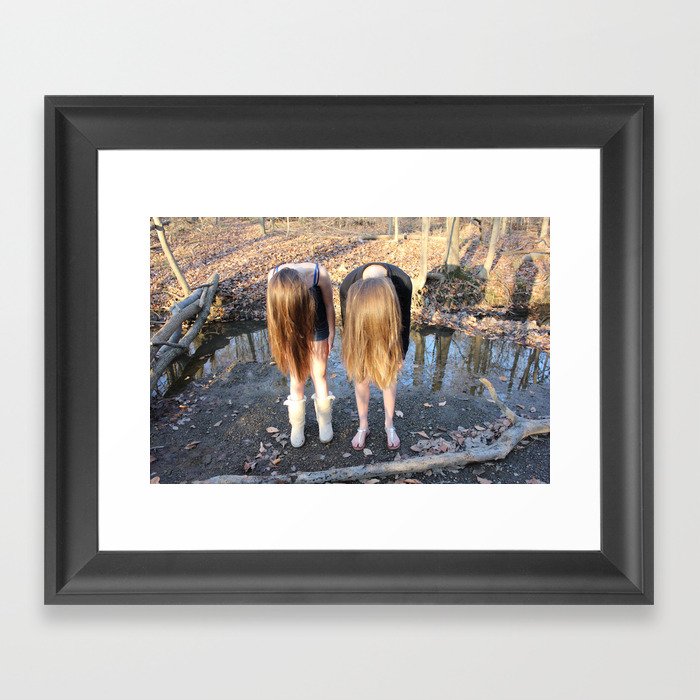 Into the woods. Framed Art Print