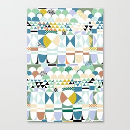Geometric shapes home colors Canvas Print