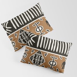African mud cloth with elephants Pillow Sham