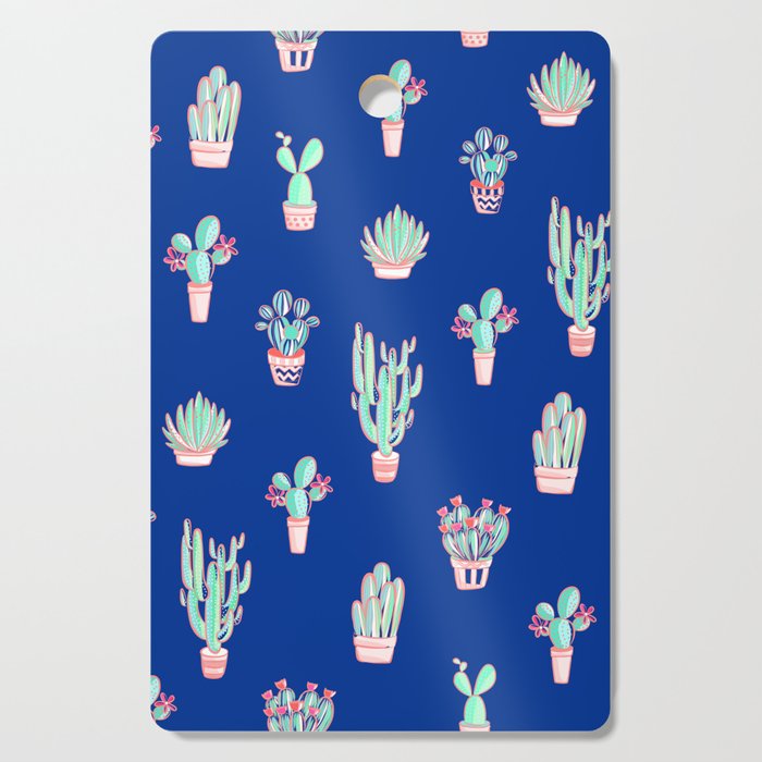 Little cactus pattern - Princess Blue Cutting Board