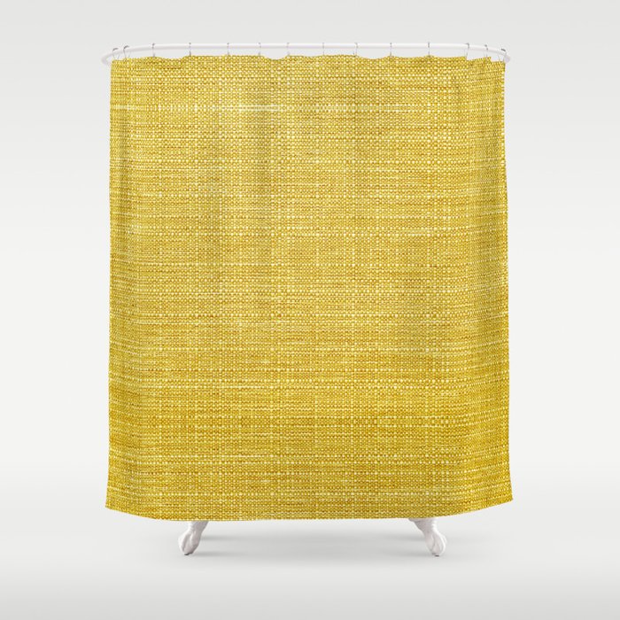 Golden Heritage Hand Woven Cloth Shower Curtain