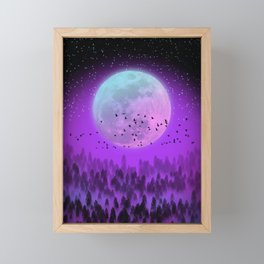 Purple Moonlight Framed Mini Art Print