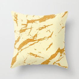 Marble Texture - Caramel Throw Pillow
