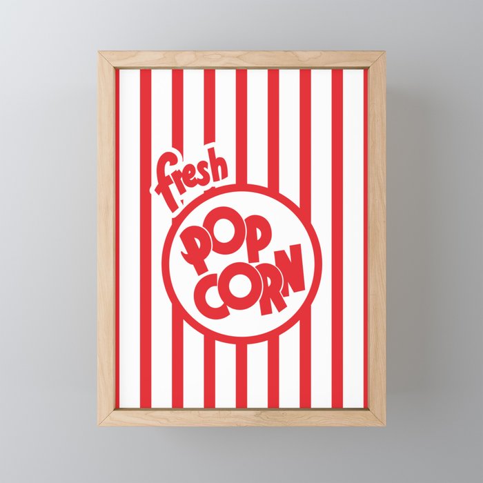 Fresh Popcorn Framed Mini Art Print