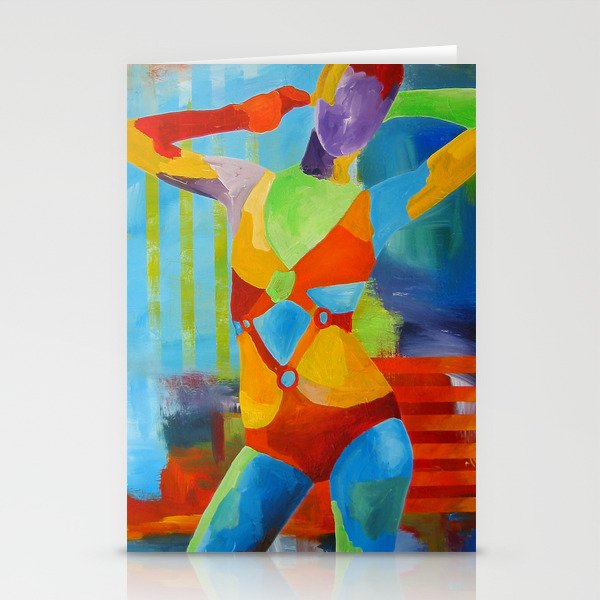 Girl Pop-art Woman Figure Color Stationery Cards