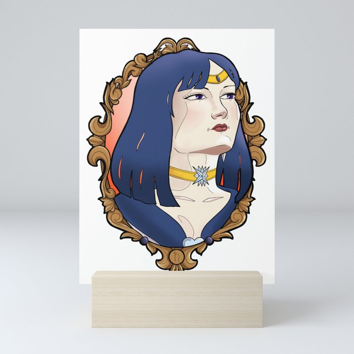 Saturn woman Mini Art Print