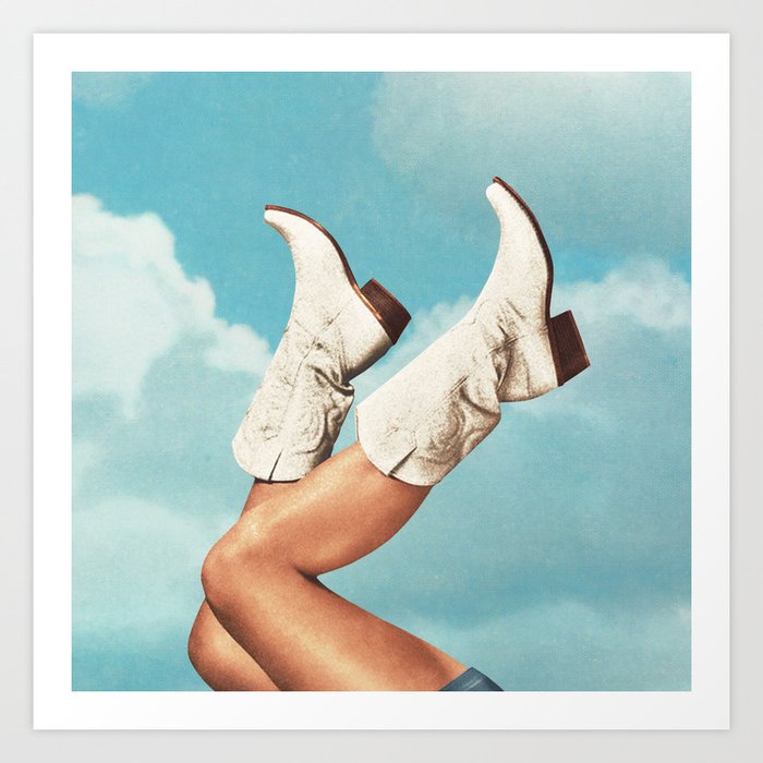 These Boots - Blue Sky Art Print