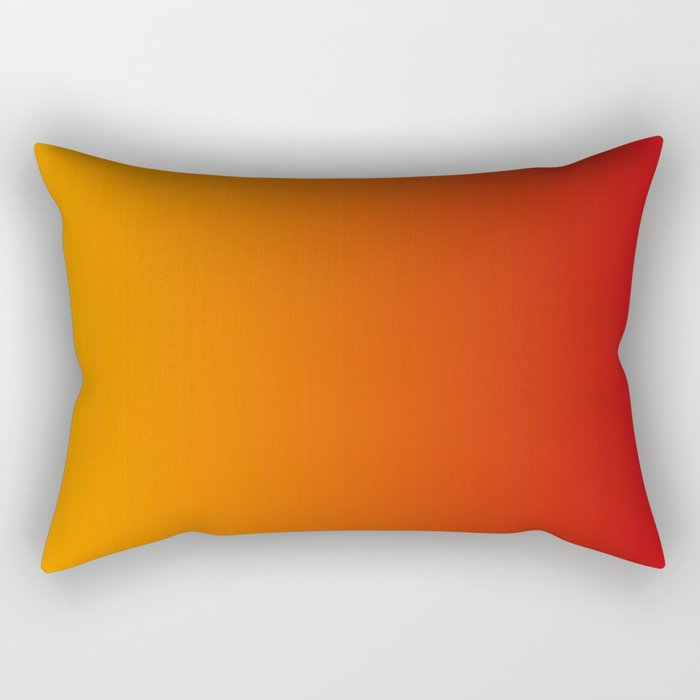 Red Orange Gradient Rectangular Pillow