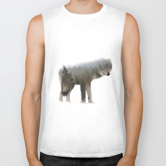 Winter Wolf Biker Tank