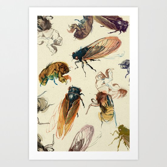 summer cicadas Art Print