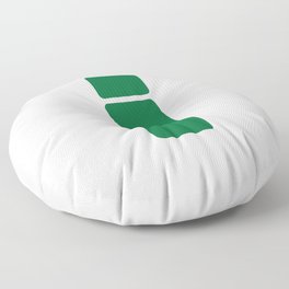 i (Olive & White Letter) Floor Pillow