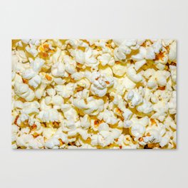 Popcorn Movies Snack Food Photography Pattern Canvas Print