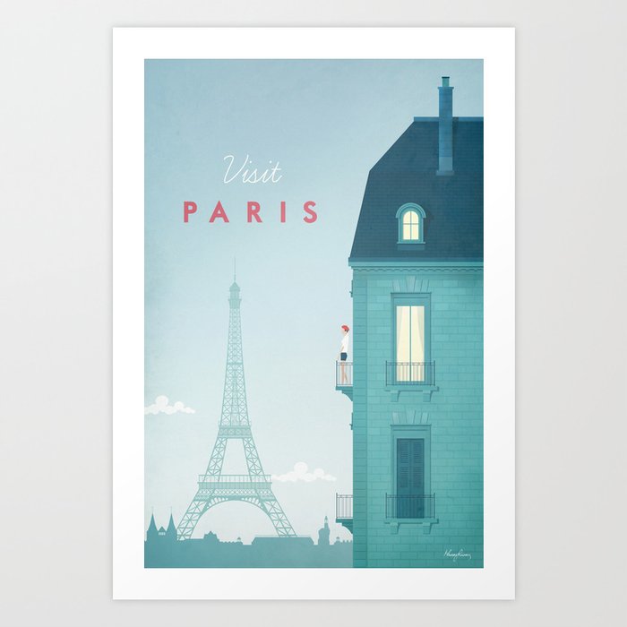 Paris Kunstdrucke | Gemälde, Architektur, Illustration, People, Vintage, Graphic-design, Vector, Travel, Digital, Minimalism