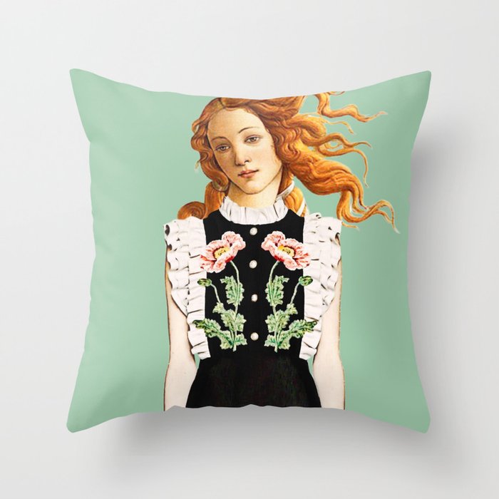 Fashion Icon Series: Venus In GG Throw Pillow