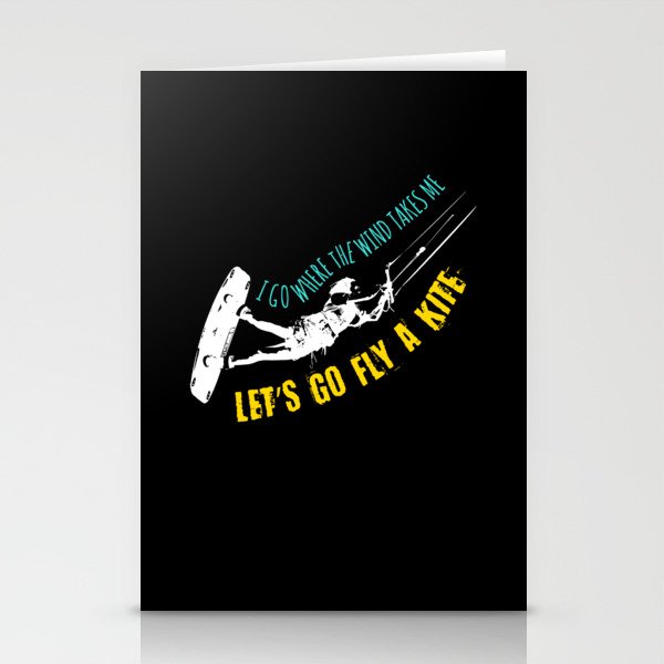 Kitesurfing Fly A Kite Kiteboarding Stationery Cards