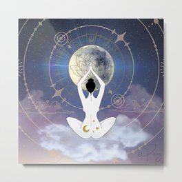 Moon Meditation Metal Print