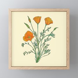 California Poppy Framed Mini Art Print